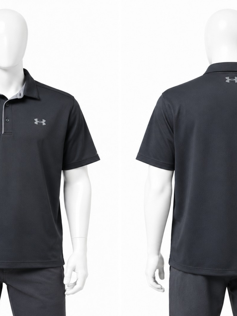 Under Armour Men’s Black Polo Shirt with Tonal Logo